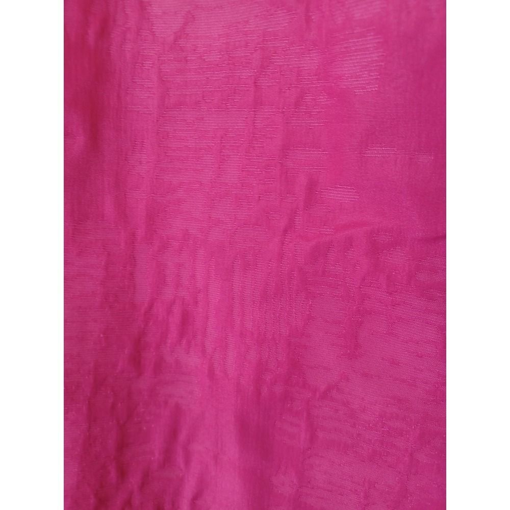 Chicos Pink Swing Jacket Sz 1 / M Textured 3/4 Sleeve Lightweight Preppy Office - Picture 3 of 11